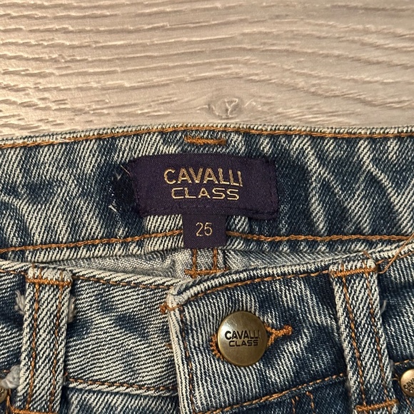 Roberto Cavalli Class Light Wash Straight Jeans - Picture 7 of 8
